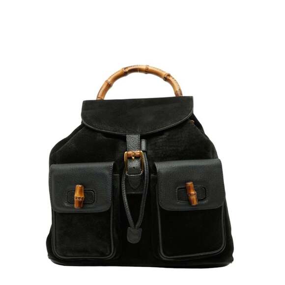 Gucci Bamboo Backpack 003 2058 0016 Black Leather Women's GUCCI